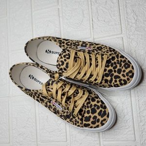Superga leopard sneakers NWT Size 8.5